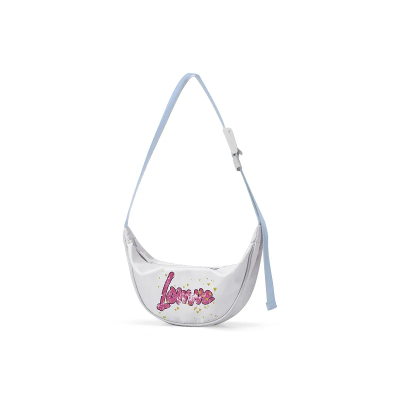QRST Polyester Crossbody Bag, Shoulder Bag Women's White/Apricot-2