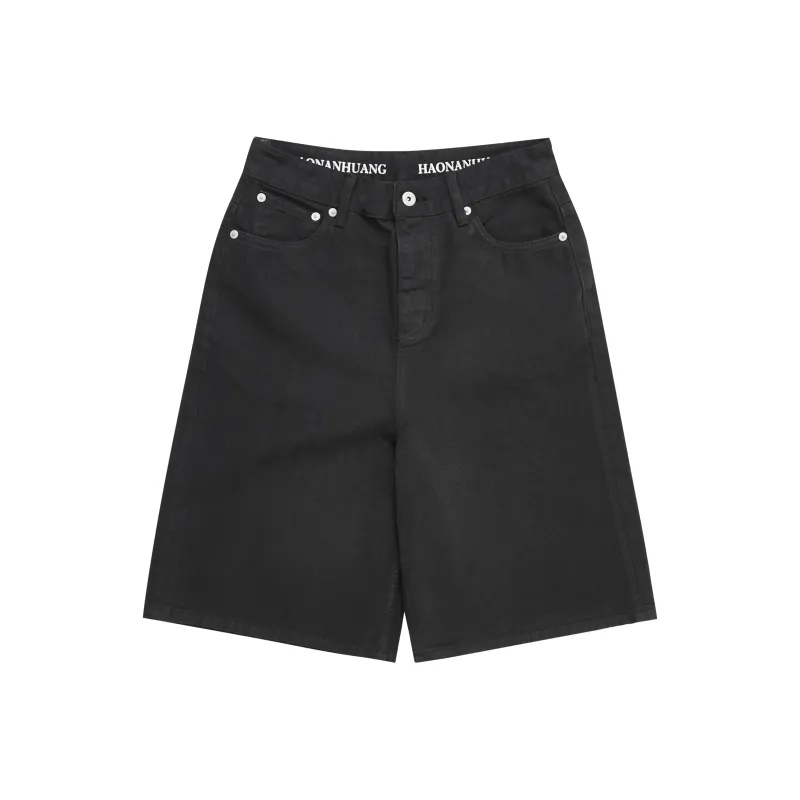 Haonanhuang Denim Shorts Unisex-0