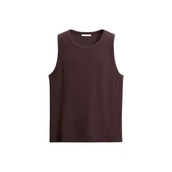 ZARA Tank Tops Men Dark Red Color