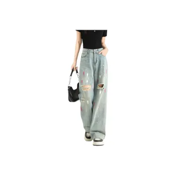 FAWENXIANGZI Jeans Women's Light Blue