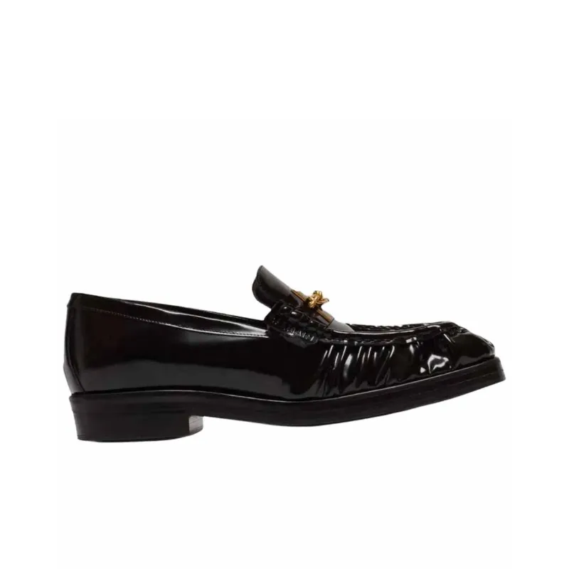 BALMAIN Glazed Leather Loafers-1