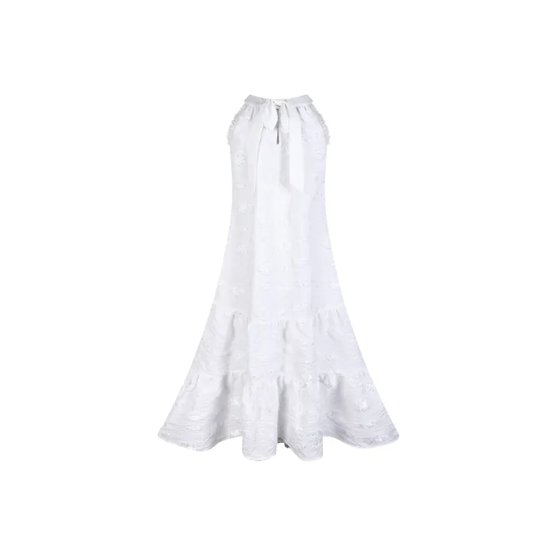 Umoumo Sleeveless Dresses Women's White-1