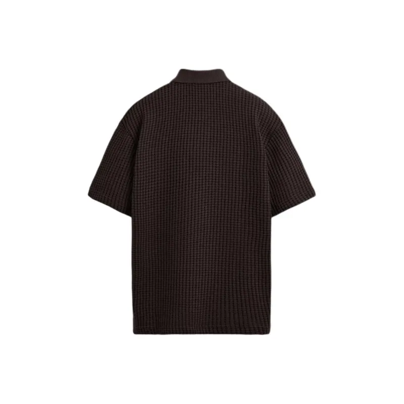 ZARA Polo Shirts Men Deep Dark Red-1
