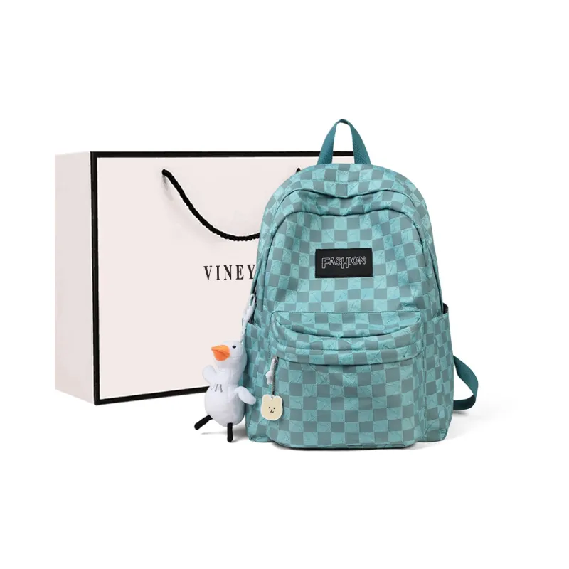 VINEY Fabric Backpack Tubas Women's Lake Blue-0