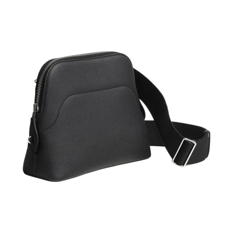 HERMES Bolide Togo Calfskin Messenger Bag, Crossbody Bag Men's 89 Noir Black-1
