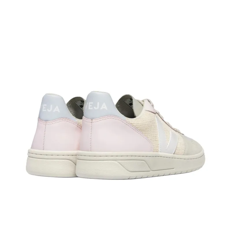 VEJA V 10 J Mesh Low Top Skateboard Shoes Unisex White-4