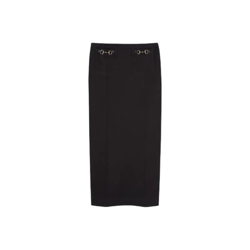 GUCCI FW25 Denim Long Skirt Women's Black-0