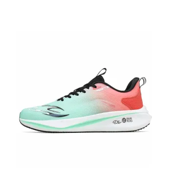 AVJV Cushioned Wear-Resistant Breathable Anti-Rollover Low-Top Popcorn Carbon Plate Running Shoes Men's Light Green Red