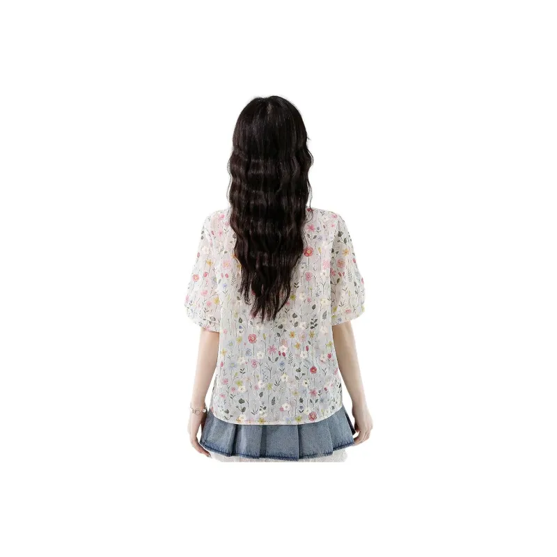 Flowers In Water T Shirt Women's-1