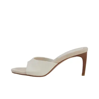 URBAN REVIVO Slip Resistant Slide Slippers Women's Ecru