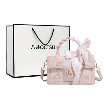 OCTSUI PU Handbag Women's White/Pink