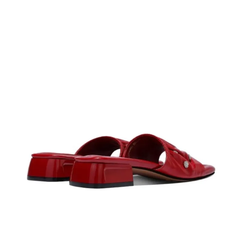 JESSICA SOPHIA Rubber Sole Rhinestone Slip Resistant Abrasion Resistant Slide Slippers Women's-3