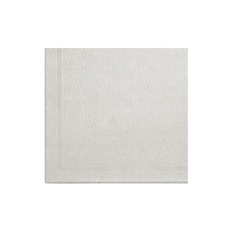 DIOR Mulberry Silk, Viscose, Sheep Wool, Cashmere, Polyester Shawls Women's Gray-2