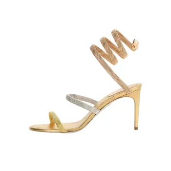 RENE CAOVILLA Trigold Cleo One Strap Sandals Women's Gold