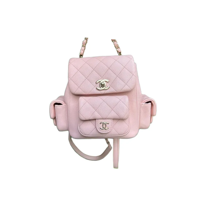 CHANEL Cow Leather Backpack Women's Light Pink-0