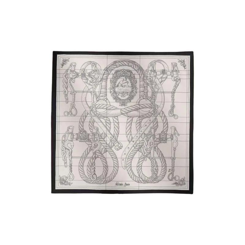 HERMES Silk, Mulberry Silk Scarves Unisex White-0