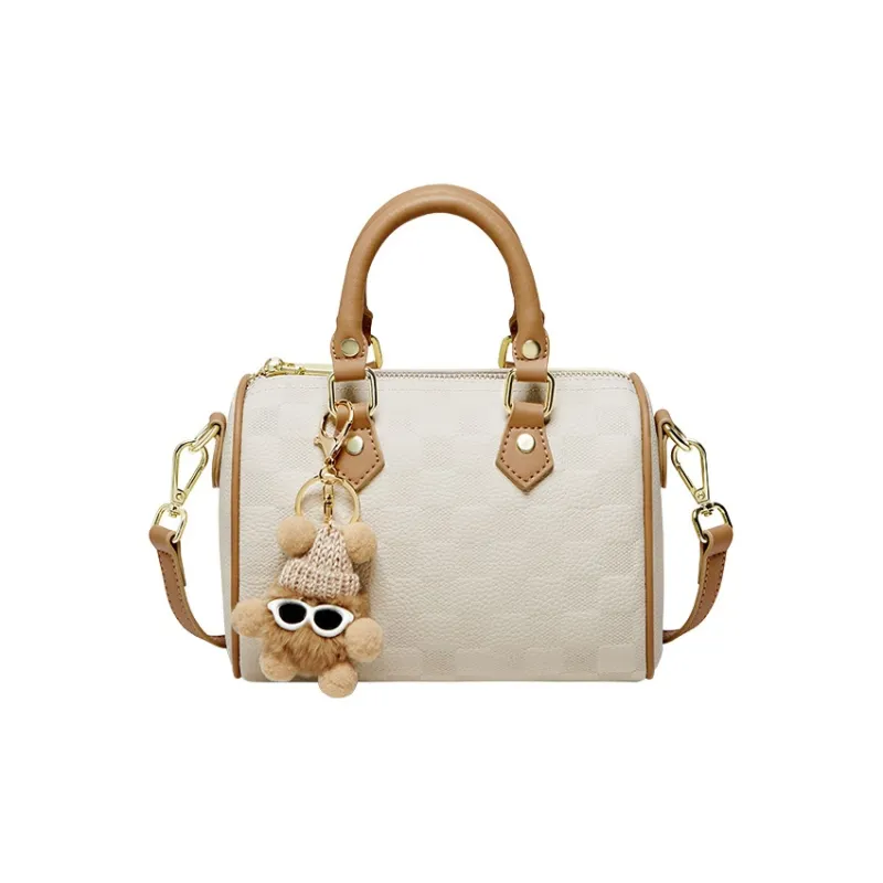 CNNCOO Cow Leather Boston Bag, Shoulder Bag, Crossbody Bag, Handbag Regular Women's Multicolor-6
