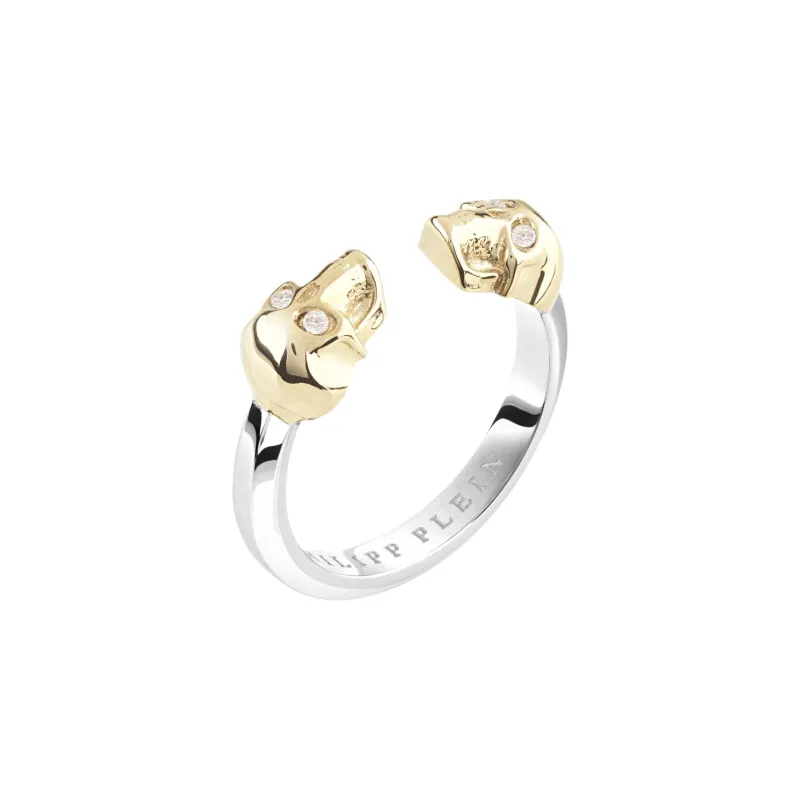 PHILIPP PLEIN Crystal Stainless Steel Rings Women's Gold-1