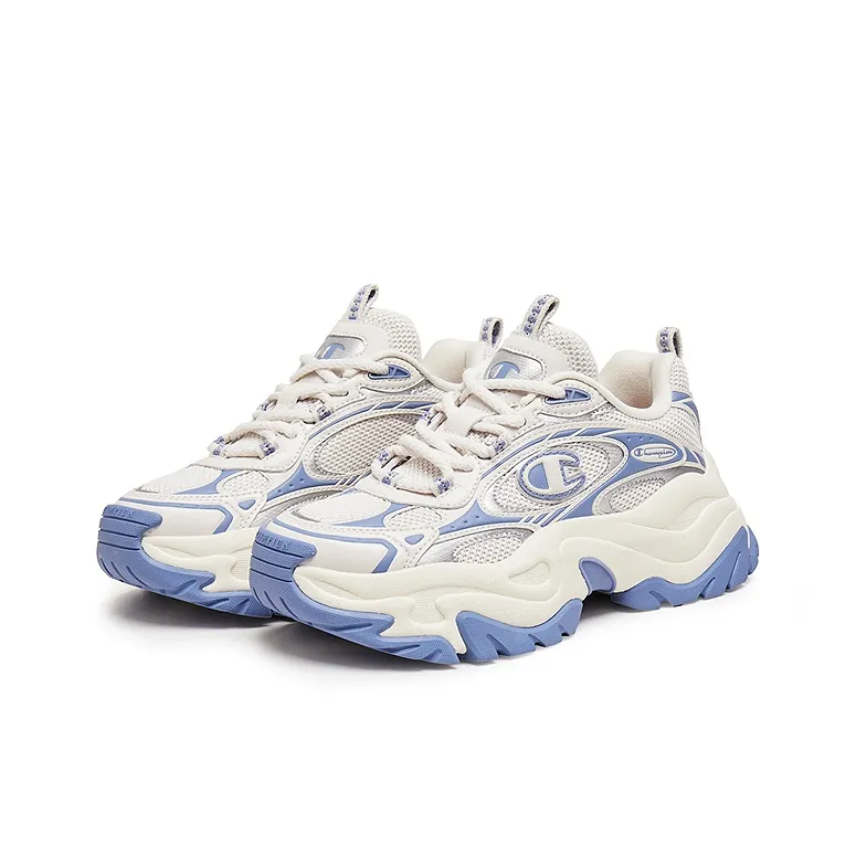Champion Nebula Layered Balance Low Top Chunky Sneakers Women's New Beige/Timeless Blue-2