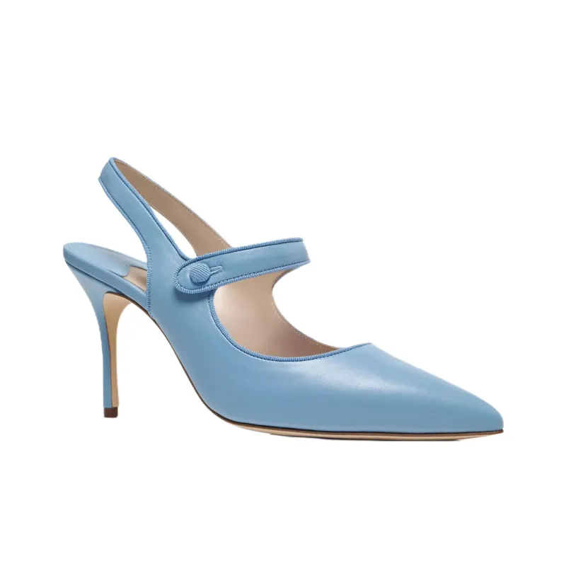 MANOLO BLAHNIK Camparisli Slim Heel High Heels 9cm Women's Blue-2