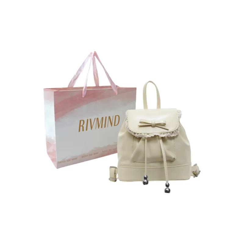 RIVMIND PU Backpack Women's White/Black/Yellow/Blue-10