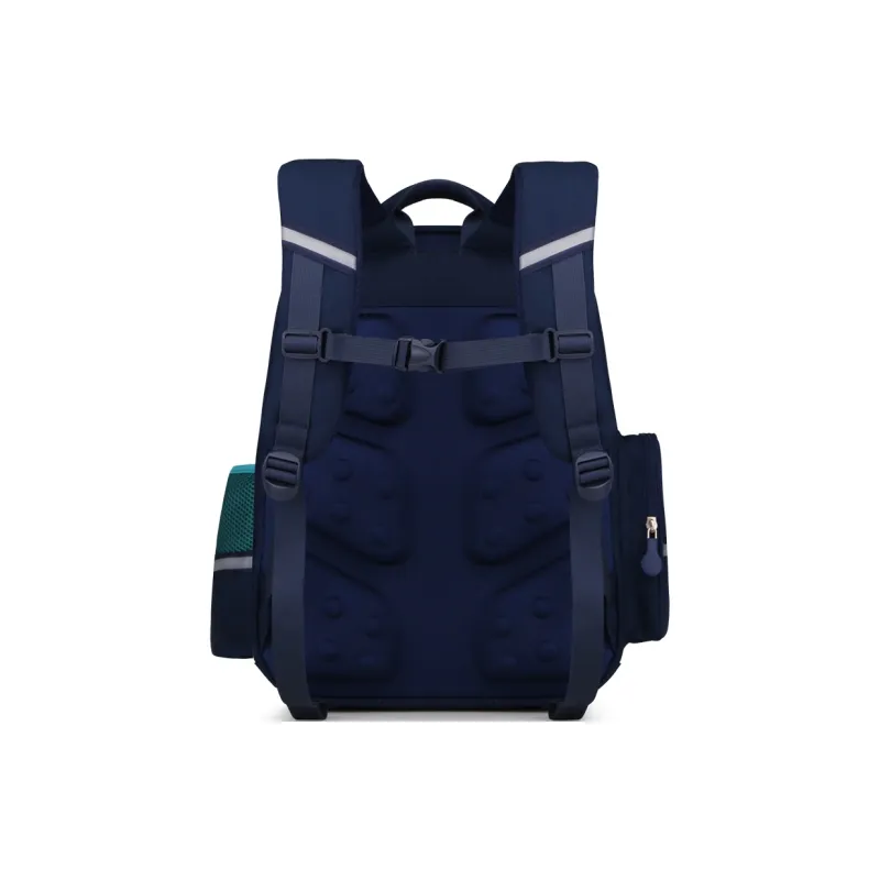 EDISON Polyester School Backpack Unisex Blue Green/Sky Blue/Pink White-3