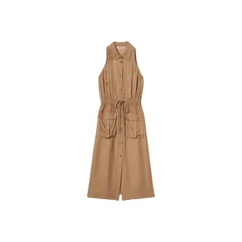 TWINSET MILANO SS25 Sleeveless Dress Women's Brown