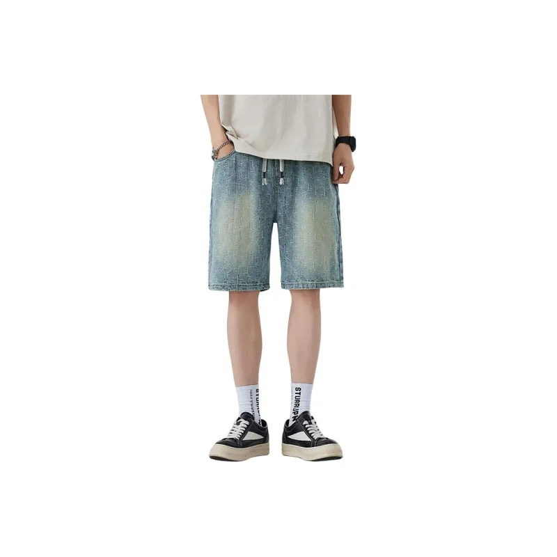 Izexx Denim Shorts Men Vintage Blue-0