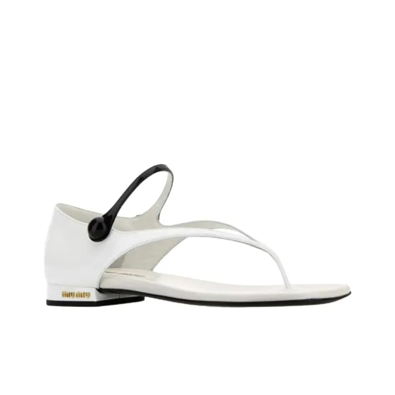 MIU MIU One Strap Sandals Women's White-2