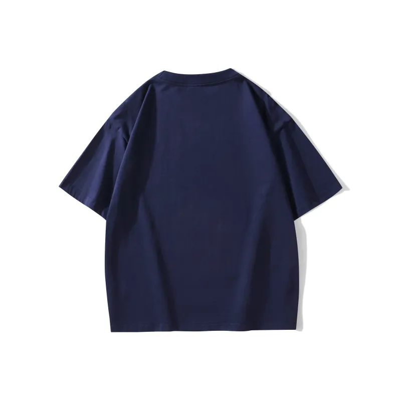 FONDLOOK T Shirts Unisex Navy Blue-1
