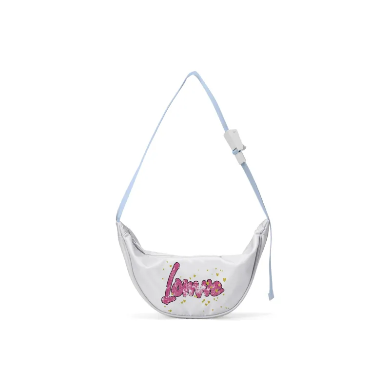 QRST Polyester Crossbody Bag, Shoulder Bag Women's White/Apricot-1