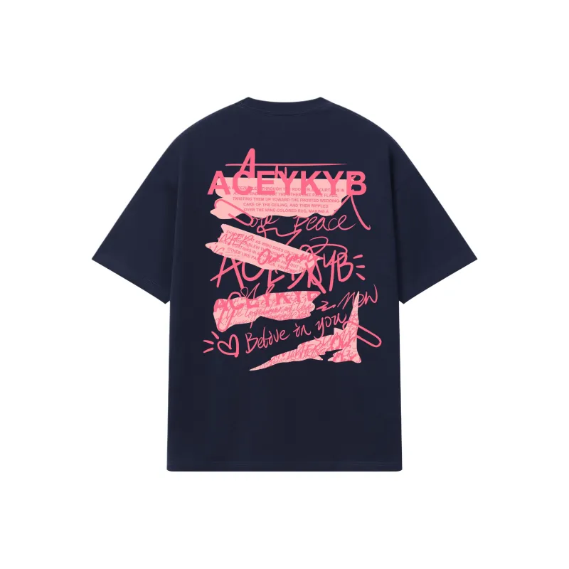 YK&YB T Shirts Unisex Dark Blue-0