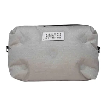 Maison Margiela Glam Slam Calfskin Shoulder Bag, Crossbody Bag Men's Gray