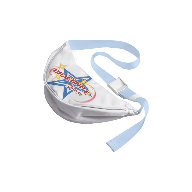 Spare No Pains. Polyester Shoulder Bag, Crossbody Bag, Fanny Pack, Sling Bag Unisex White/Yellow-18