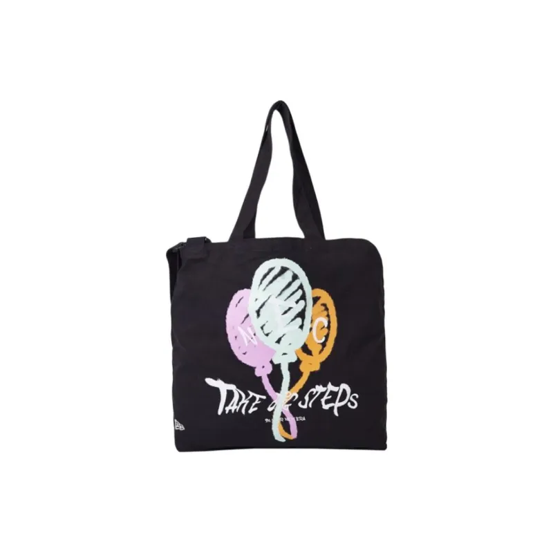 New Era Canvas Bag, Tote Bag, Shopping Bag, Shoulder Bag, Handbag Unisex Black-0