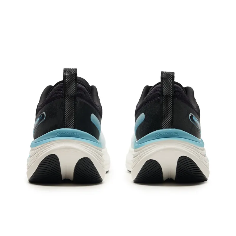 XTEP Shock Absorbers With Slip Resistant Features Low Top Casual City Commute Running Shoes Men's White Black Blue-3