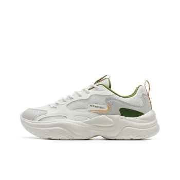 XTEP Lightweight Anti Slip Low Top Chunky Sneakers Men's White Gray
