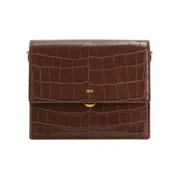 JW PEI Crocodile Pattern Vegan Leather Crossbody Bag, Shoulder Bag Mini Women's Brown