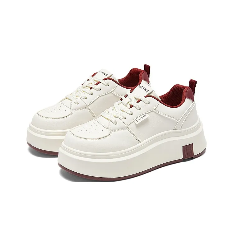 DAPHNE Low Top Skateboard Shoes Women's Red-2