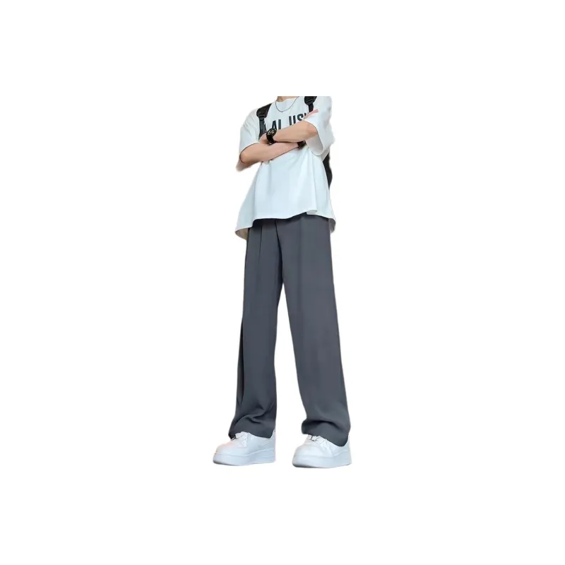 CENPIN Casual Pants Unisex Flare Night Black-6