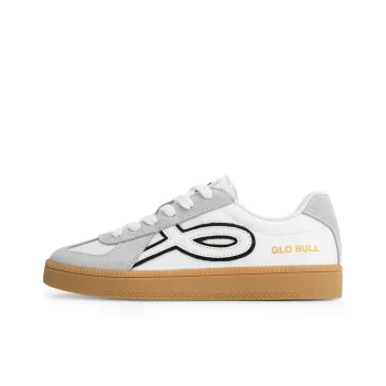 GLO BULL Anti Slip Wear Resistant Low Top Skateboard Shoes Unisex White Black