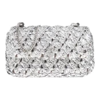 TORY BURCH Kira Nylon Shoulder Bag Mini Women's Silver
