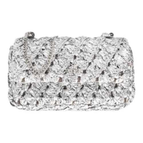 TORY BURCH Kira Nylon Shoulder Bag Mini Women's Silver