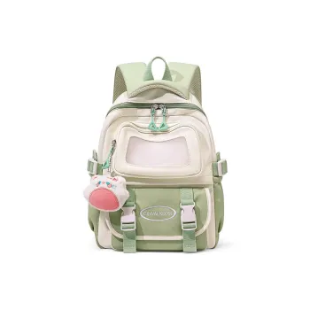 CinvaiKrose Fabric Backpack Lightweight Backpack Travel Bag Trumpets Women's Green