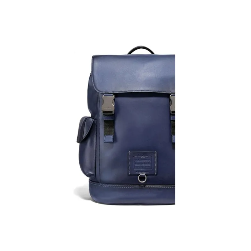 COACH Rivington Pure Cow Leather Backpack Tubas Men's Blue-2