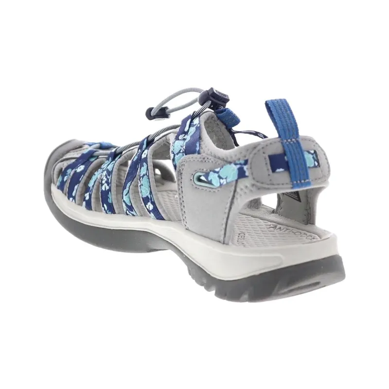 KEEN Whisper Series Slip Resistant Waterproof And Breathable Abrasion Resistant River Trekking Shoes Women's Gray Blue-3