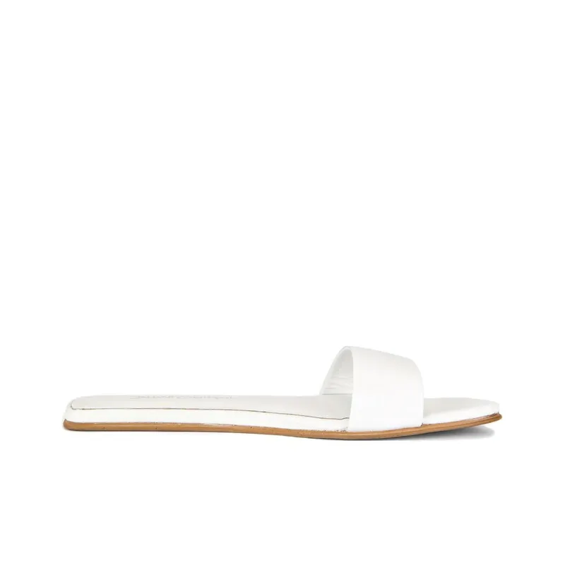 Jeffrey Campbell Abrasion Resistant Slide Slippers Women's White-1