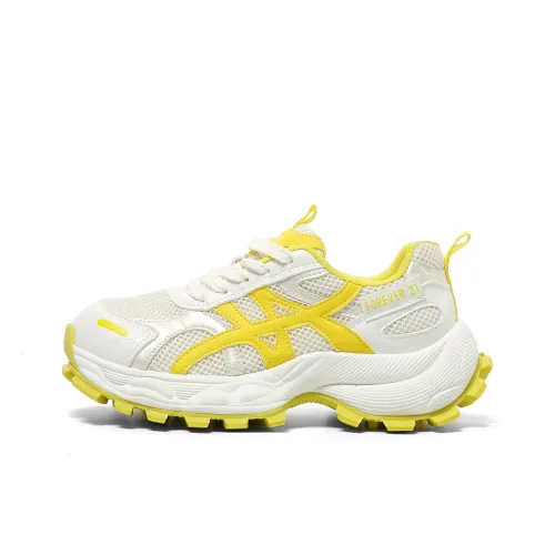 FOREVER 21 Low Top Chunky Sneakers Women's Yellow