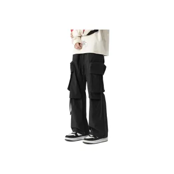 CENPIN Casual Pants Unisex Flare Night Black