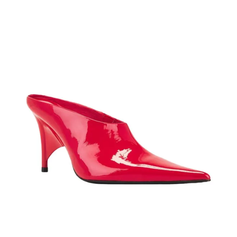 Jeffrey Campbell Abrasion Resistant Closed Toe Slippers Women's Red-2